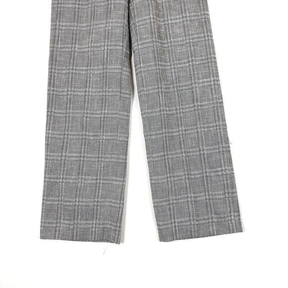 Zara Plaid Relaxed Trouser Pants Womens XS Straight Leg High Rise Career Preppy - Picture 3 of 9